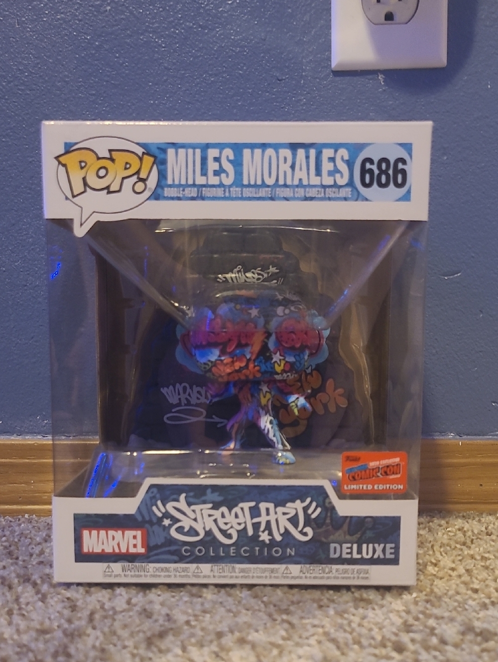 Funko Miles Morales Street Art Pop! Deluxe - Black with Multicolored Graffiti